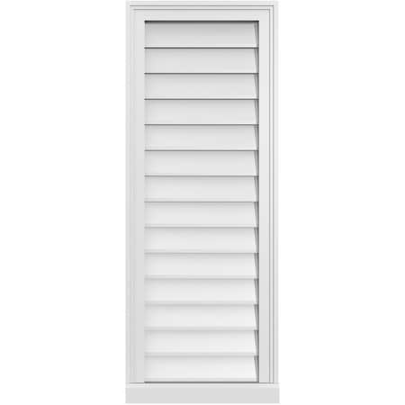 Ekena Millwork Vertical Surface Mount PVC Gable Vent w/ 2"W x 2"H , Brickmould Sill Frame, 16"W x 42"H GVPVE16X4203SN